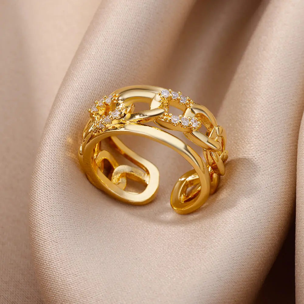 Gold Color Stainless Steel Rings
