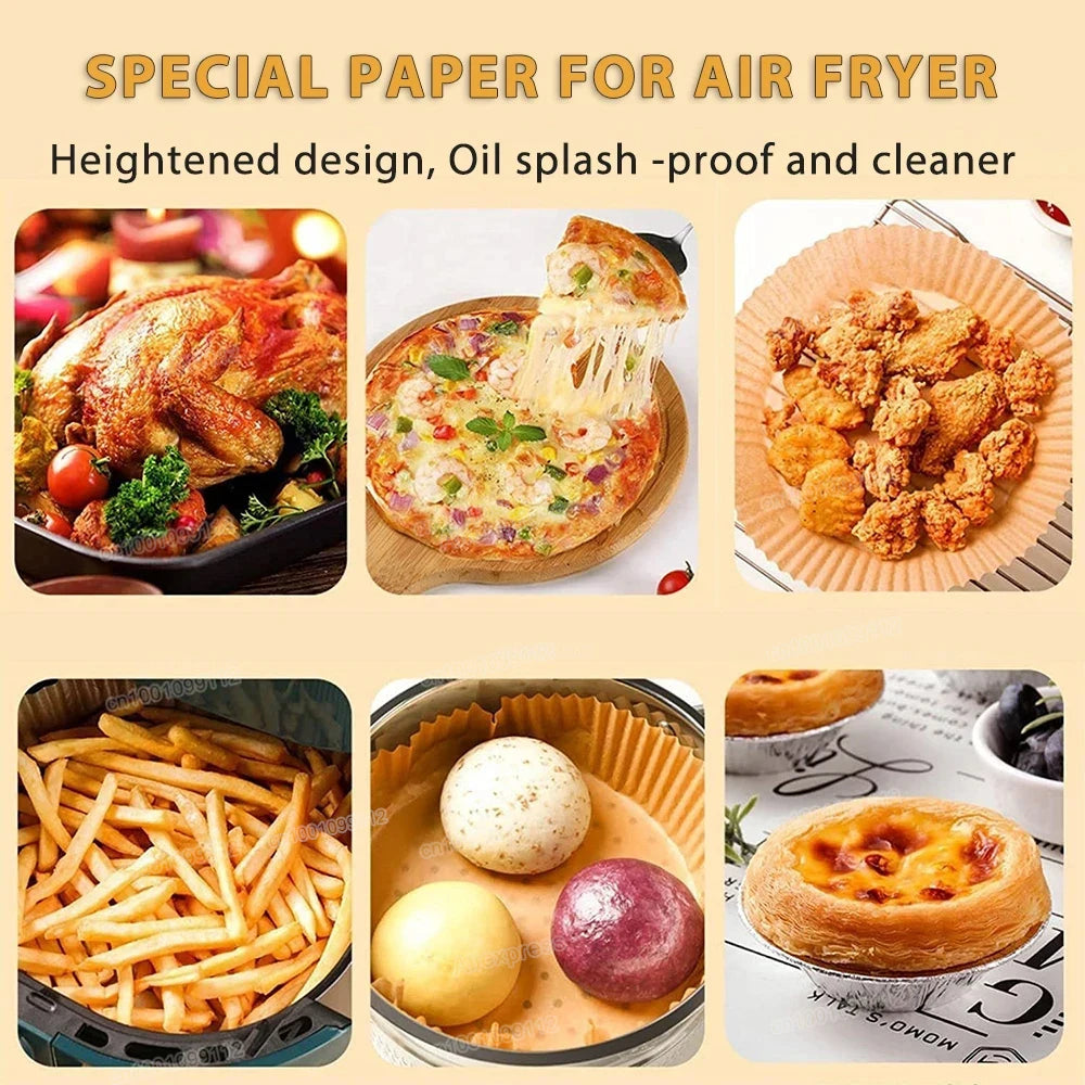 50/100Pcs Air Fryer Disposable Paper Non-Stick