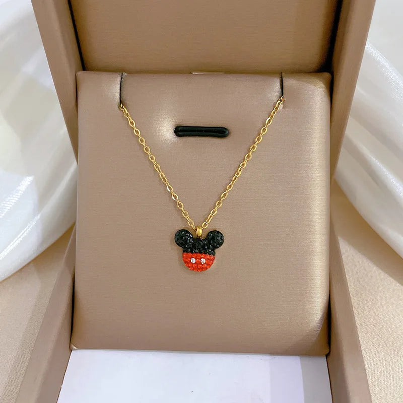 Cartoon Disney with Zircon Necklace