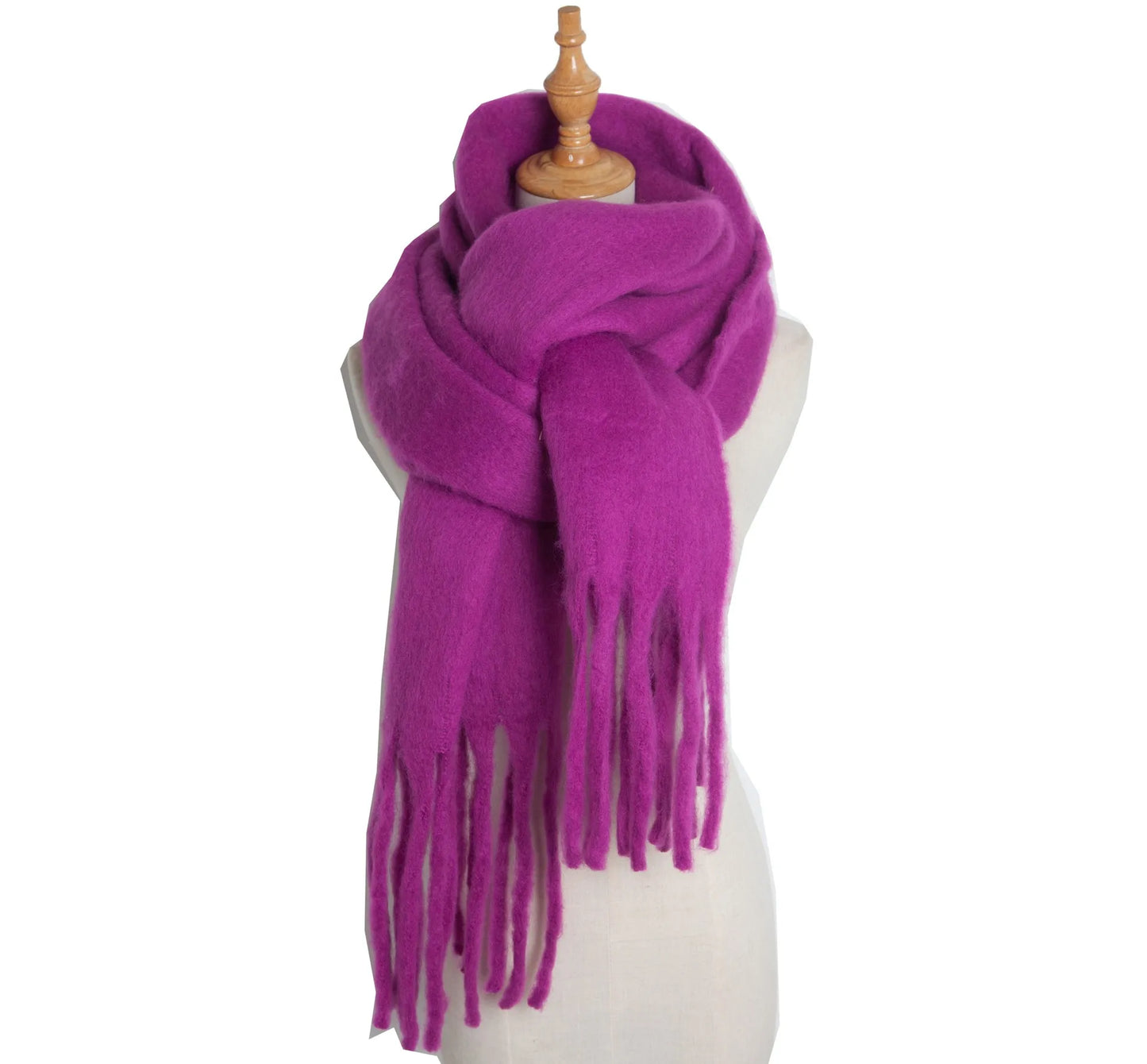 Luxury Cashmere Bright Solid Colors Scarf Winter Shawl