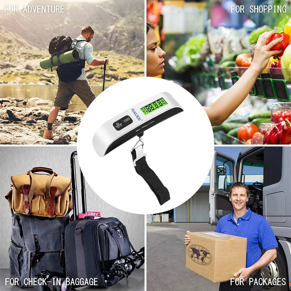 50kg/110lb Portable Digital Luggage Weight Scale
