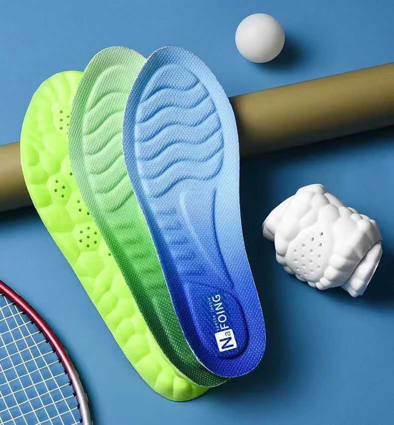 Soft Breathable Shock Absorption 4D Cloud Technology Sports Insoles