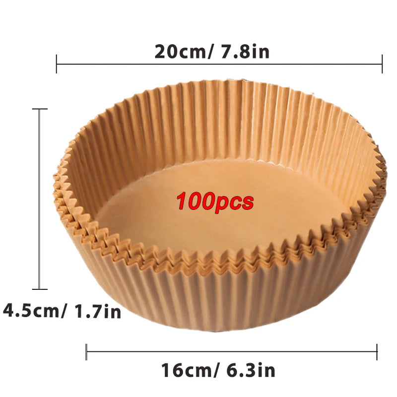 50/100Pcs Air Fryer Disposable Paper Non-Stick