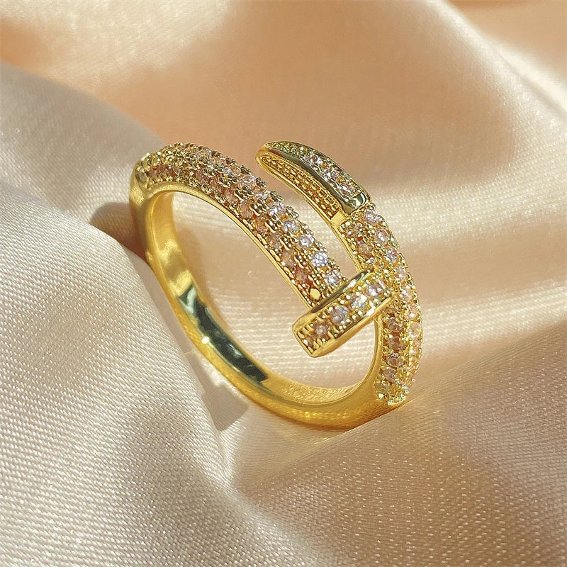 Fashion Punk Cubic Zirconia Ring