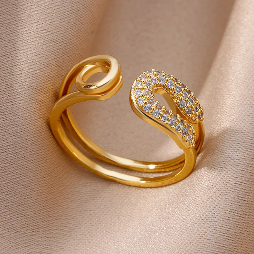 Gold Color Stainless Steel Rings