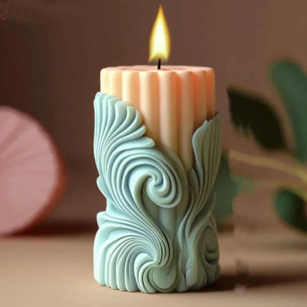 3D Blooming Lily flower candle