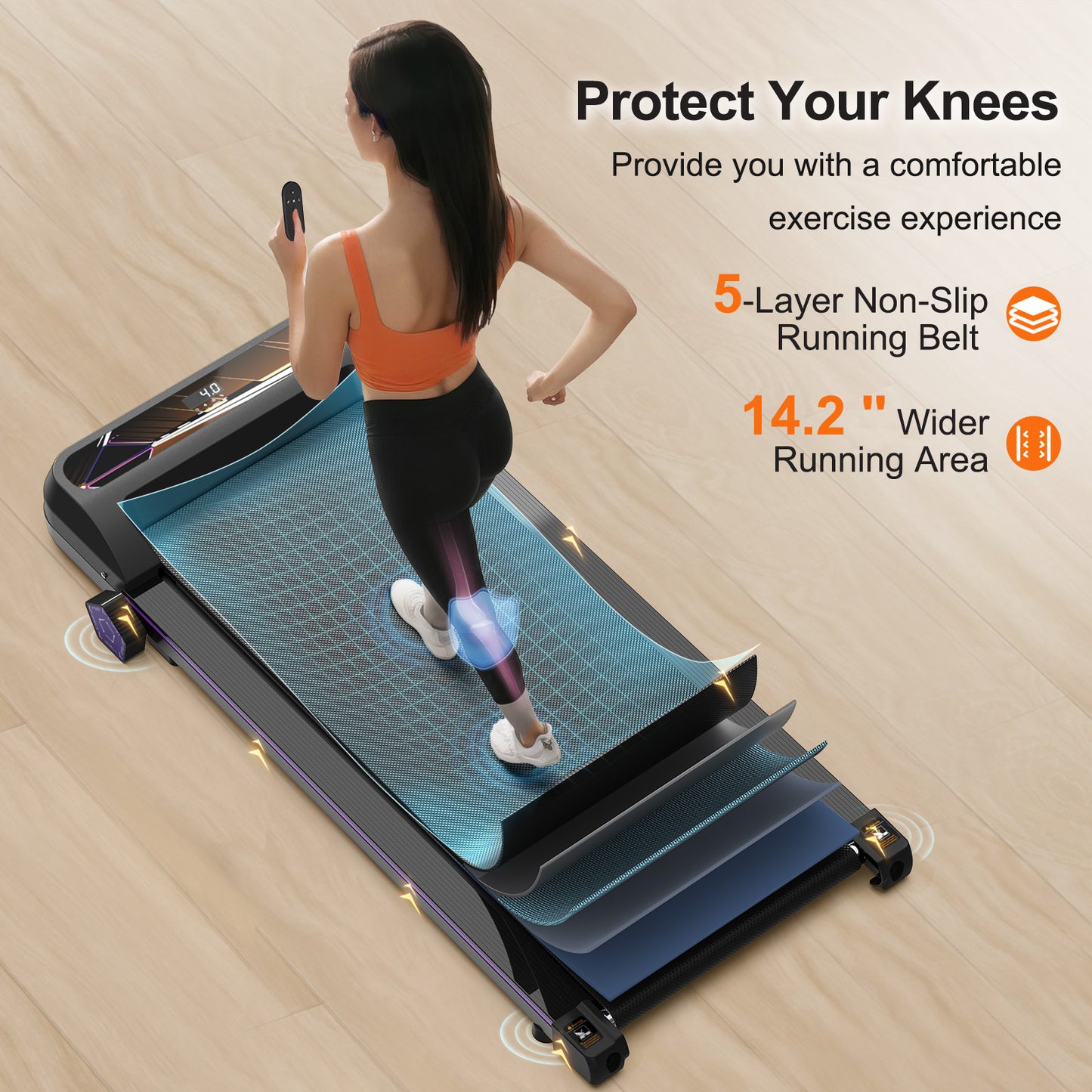 Walking Pad Under Desk Treadmill For Home Office