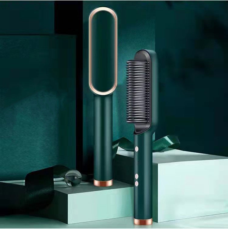 2 In 1 Hair Straightener Hot Comb Negative Ion Curling