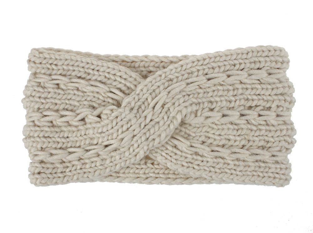 Acrylic Thick Wool Knitted Headband  Crossed Hair Accessories
