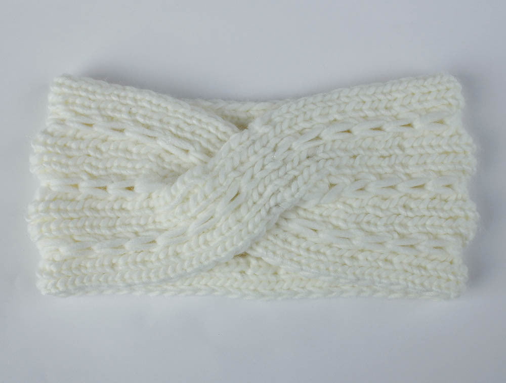 Acrylic Thick Wool Knitted Headband  Crossed Hair Accessories