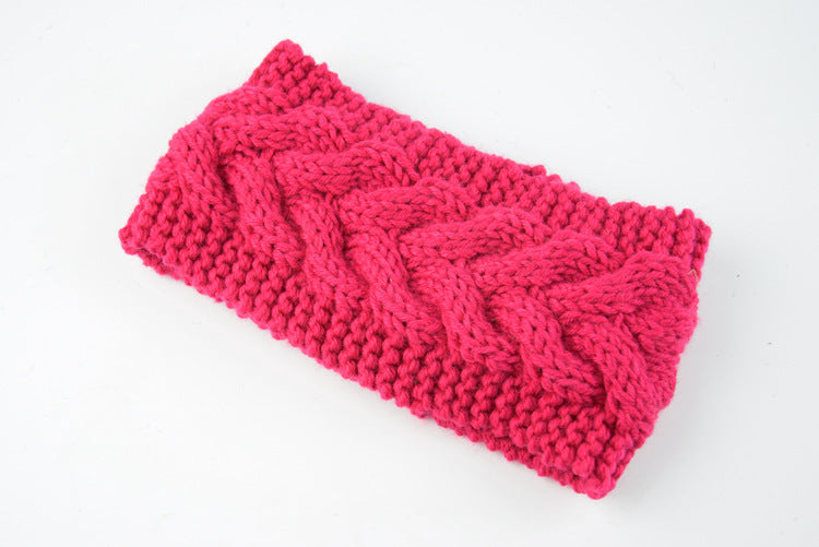 Acrylic Thick Wool Knitted Headband  Crossed Hair Accessories