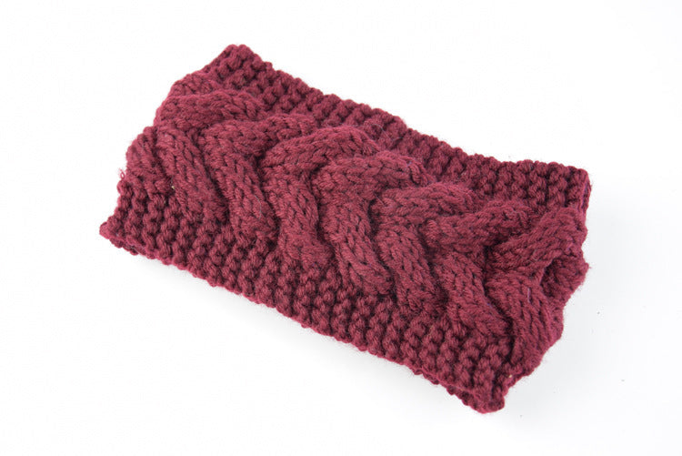 Acrylic Thick Wool Knitted Headband  Crossed Hair Accessories