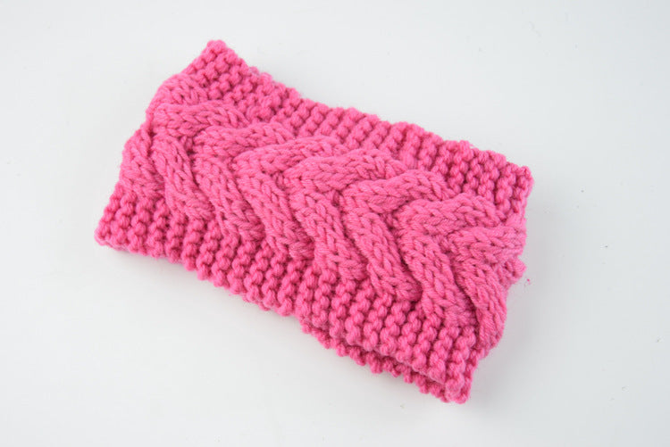 Acrylic Thick Wool Knitted Headband  Crossed Hair Accessories