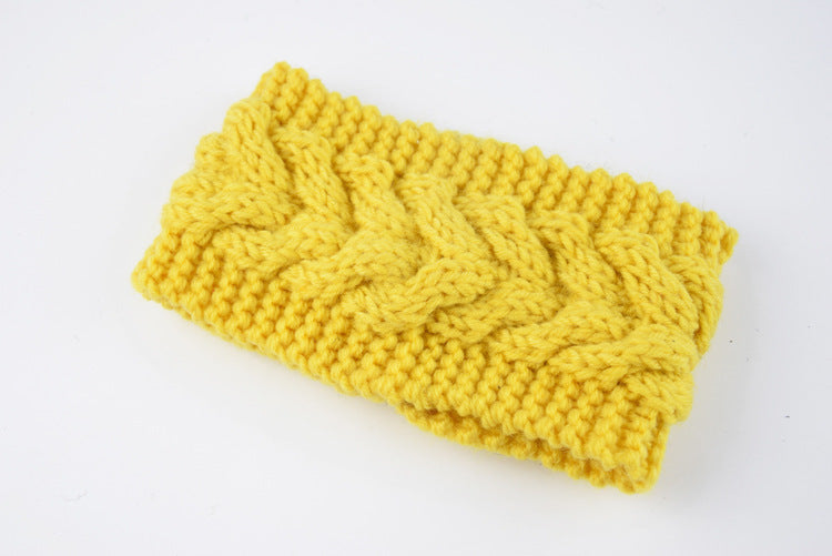 Acrylic Thick Wool Knitted Headband  Crossed Hair Accessories