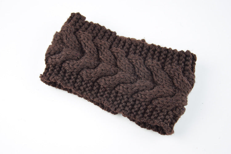 Acrylic Thick Wool Knitted Headband  Crossed Hair Accessories