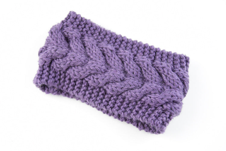 Acrylic Thick Wool Knitted Headband  Crossed Hair Accessories