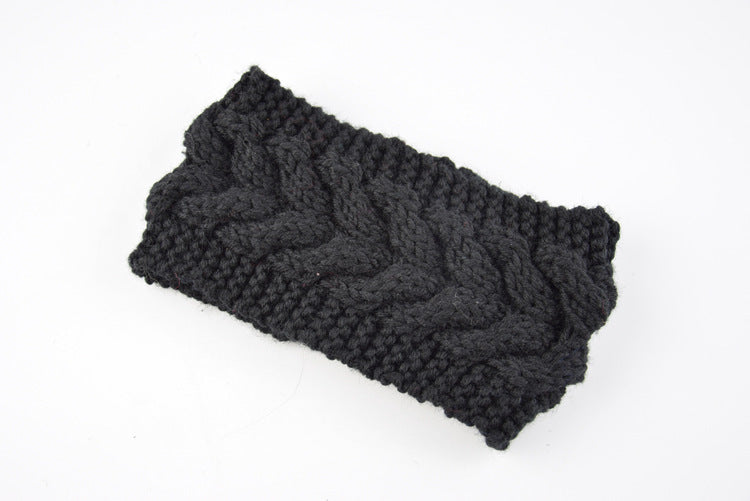 Acrylic Thick Wool Knitted Headband  Crossed Hair Accessories