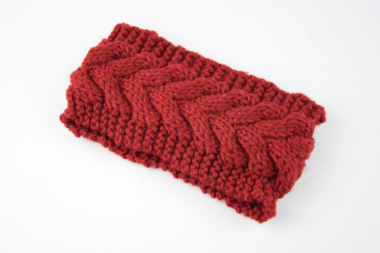 Acrylic Thick Wool Knitted Headband  Crossed Hair Accessories