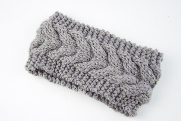 Acrylic Thick Wool Knitted Headband  Crossed Hair Accessories