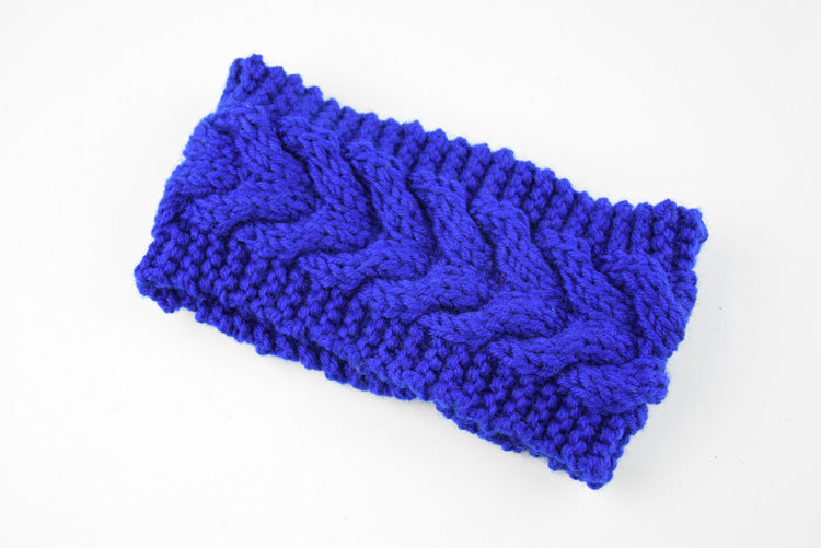 Acrylic Thick Wool Knitted Headband  Crossed Hair Accessories