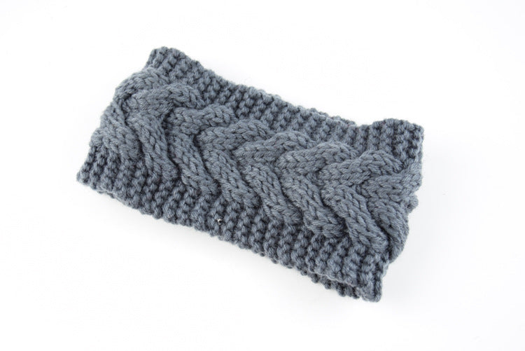 Acrylic Thick Wool Knitted Headband  Crossed Hair Accessories