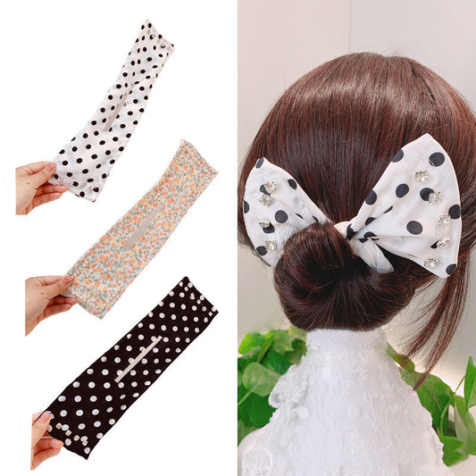 Elegant Solid Print Bun DIY Hairstyling