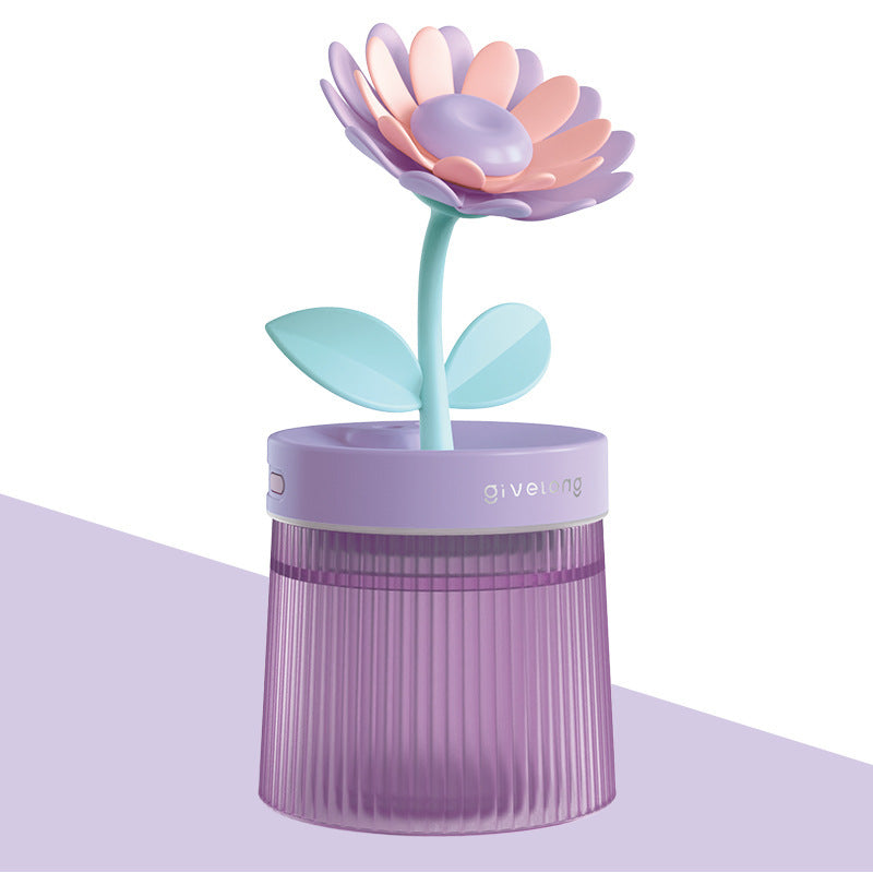 Mini Usb Hydrating Water Purification Spray Flowers Shape Humidifier