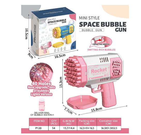 Soap Bubble Gun Rocket 69 Holes