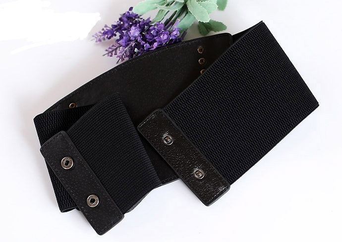 super wide waist  elastic fringed wide belt skirt accessories
