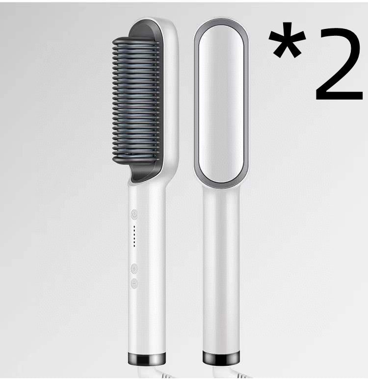 2 In 1 Hair Straightener Hot Comb Negative Ion Curling