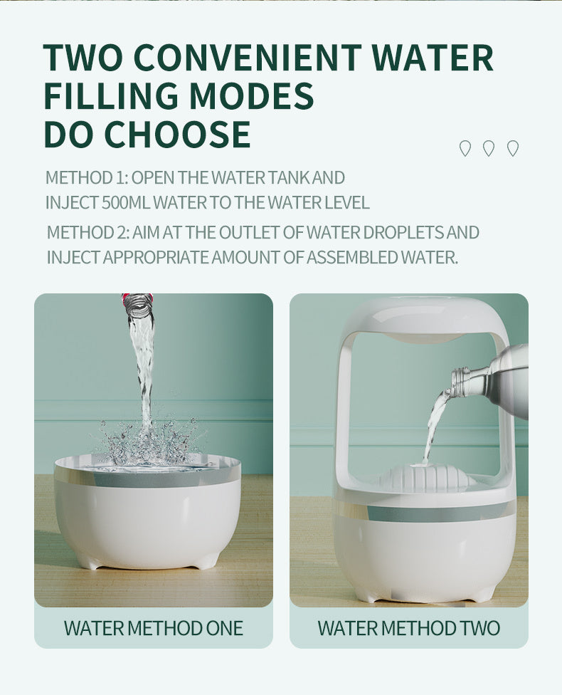 Anti Gravity Humidifier Water Drop Backflow Aromatherapy