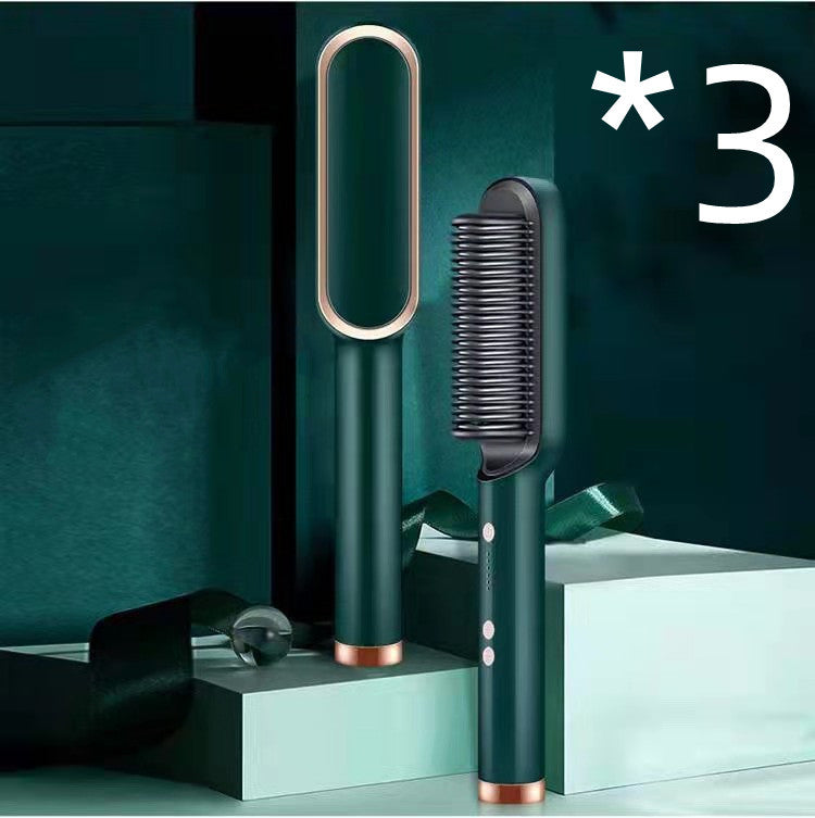 2 In 1 Hair Straightener Hot Comb Negative Ion Curling