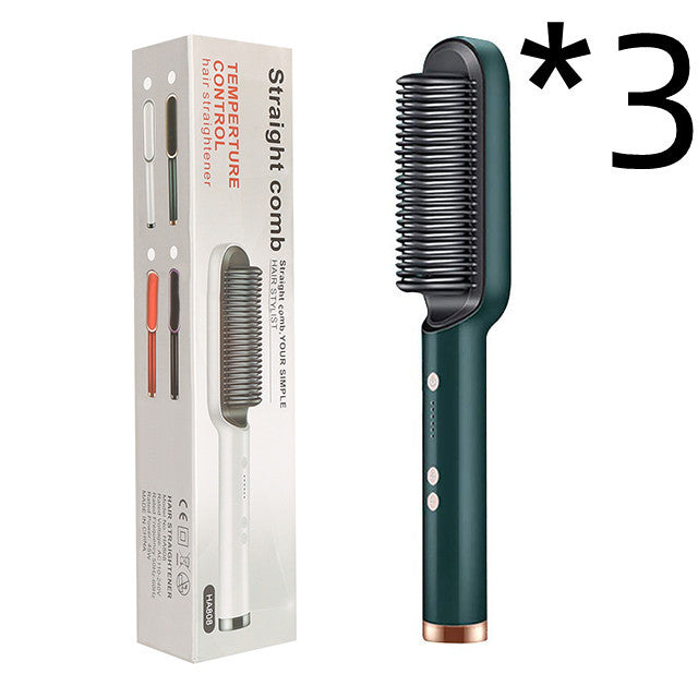 2 In 1 Hair Straightener Hot Comb Negative Ion Curling