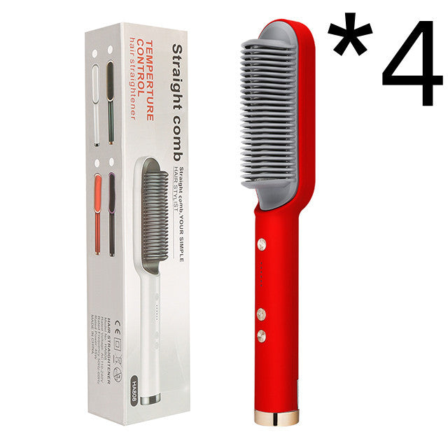 2 In 1 Hair Straightener Hot Comb Negative Ion Curling