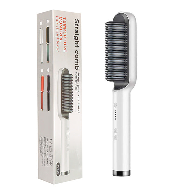 2 In 1 Hair Straightener Hot Comb Negative Ion Curling