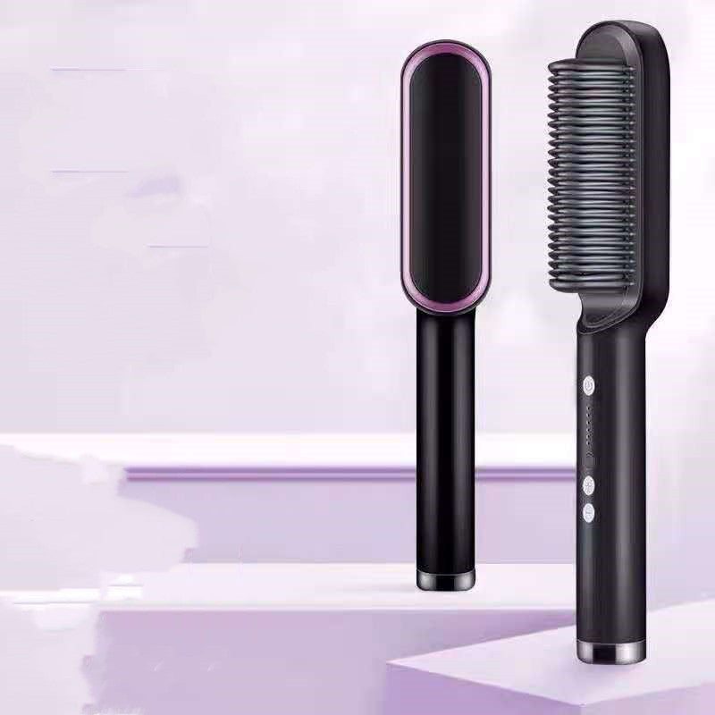2 In 1 Hair Straightener Hot Comb Negative Ion Curling