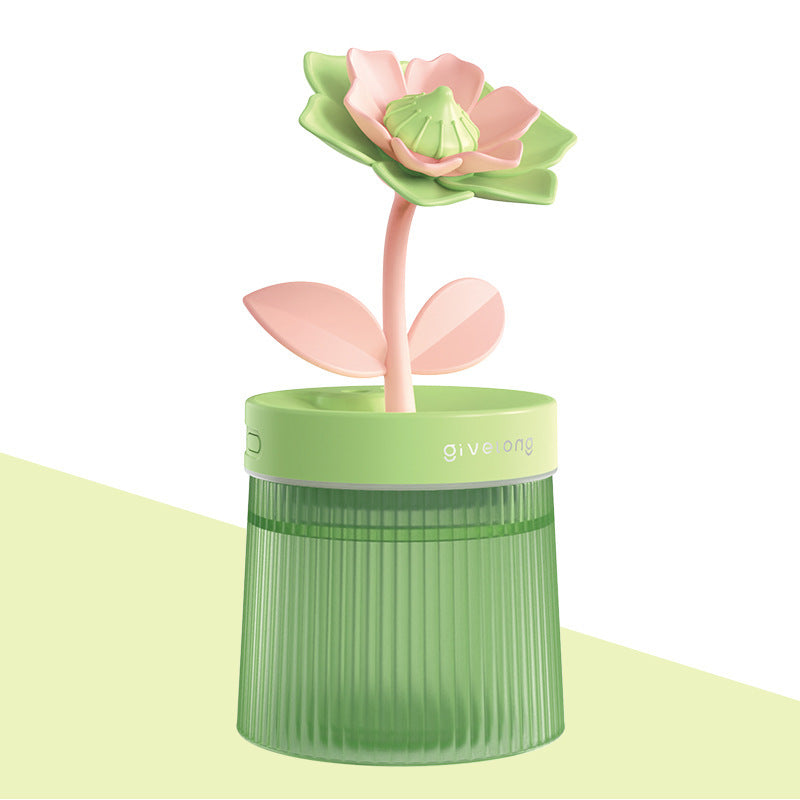 Mini Usb Hydrating Water Purification Spray Flowers Shape Humidifier