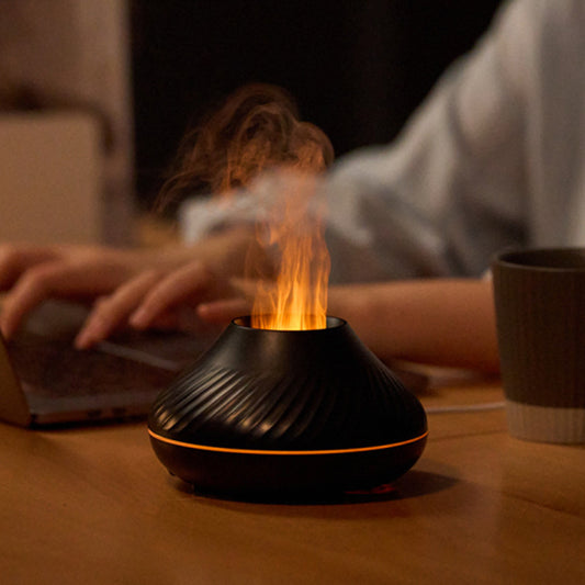 3d Colorful Flame Humidifier Fire Volcano Diffuser