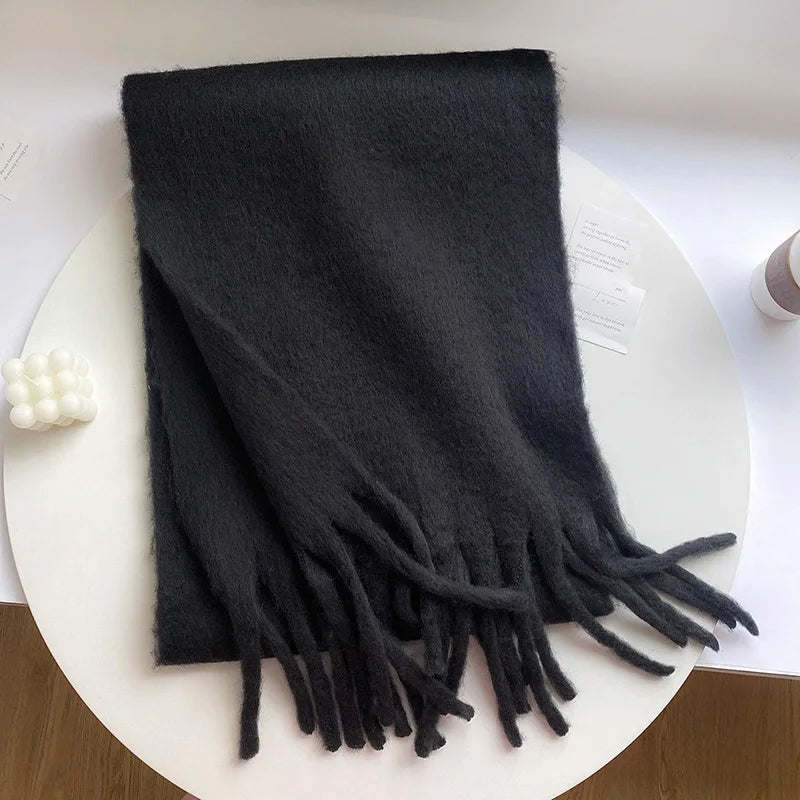 Luxury Cashmere Bright Solid Colors Scarf Winter Shawl