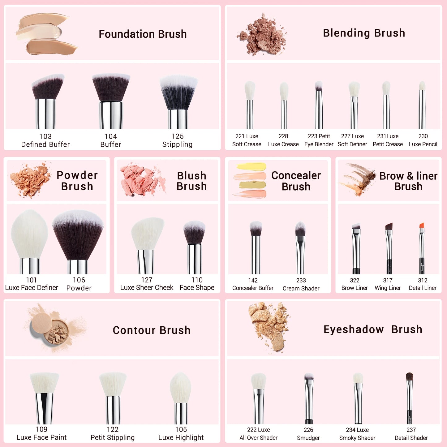 Jessup Makeup brushes 15- 25pcs