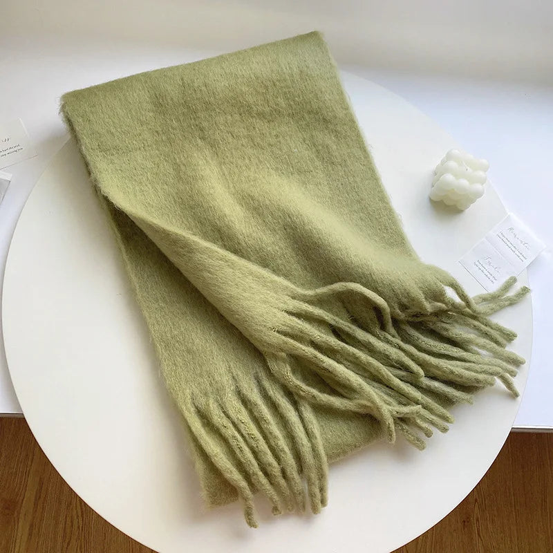 Luxury Cashmere Bright Solid Colors Scarf Winter Shawl