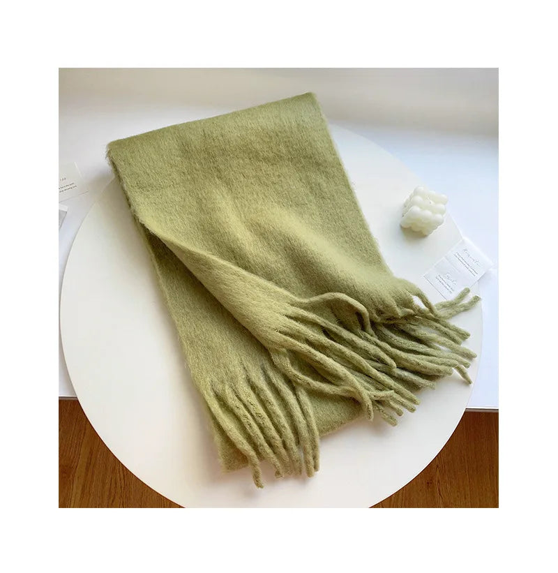 Luxury Cashmere Bright Solid Colors Scarf Winter Shawl