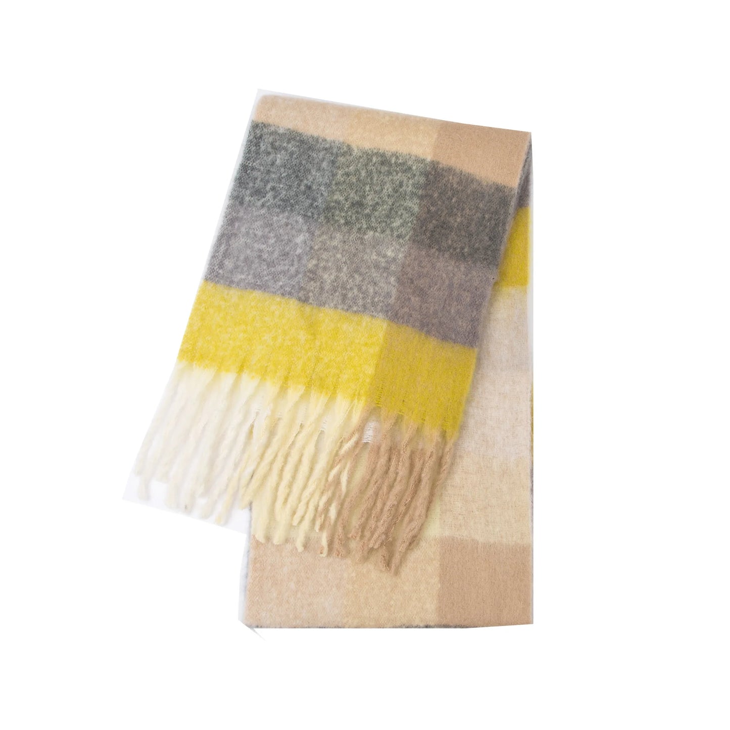 Luxury Cashmere Bright Solid Colors Scarf Winter Shawl