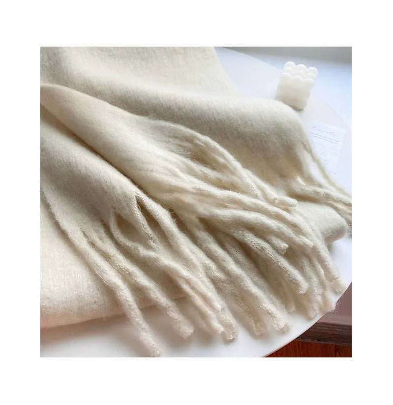 Luxury Cashmere Bright Solid Colors Scarf Winter Shawl