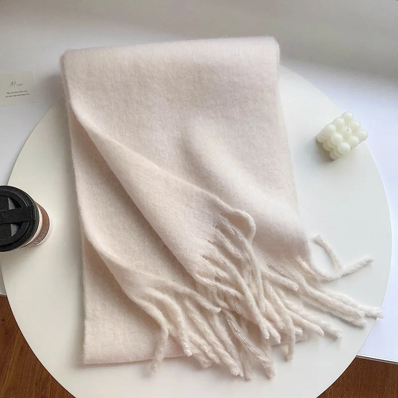 Luxury Cashmere Bright Solid Colors Scarf Winter Shawl