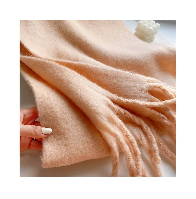 Luxury Cashmere Bright Solid Colors Scarf Winter Shawl