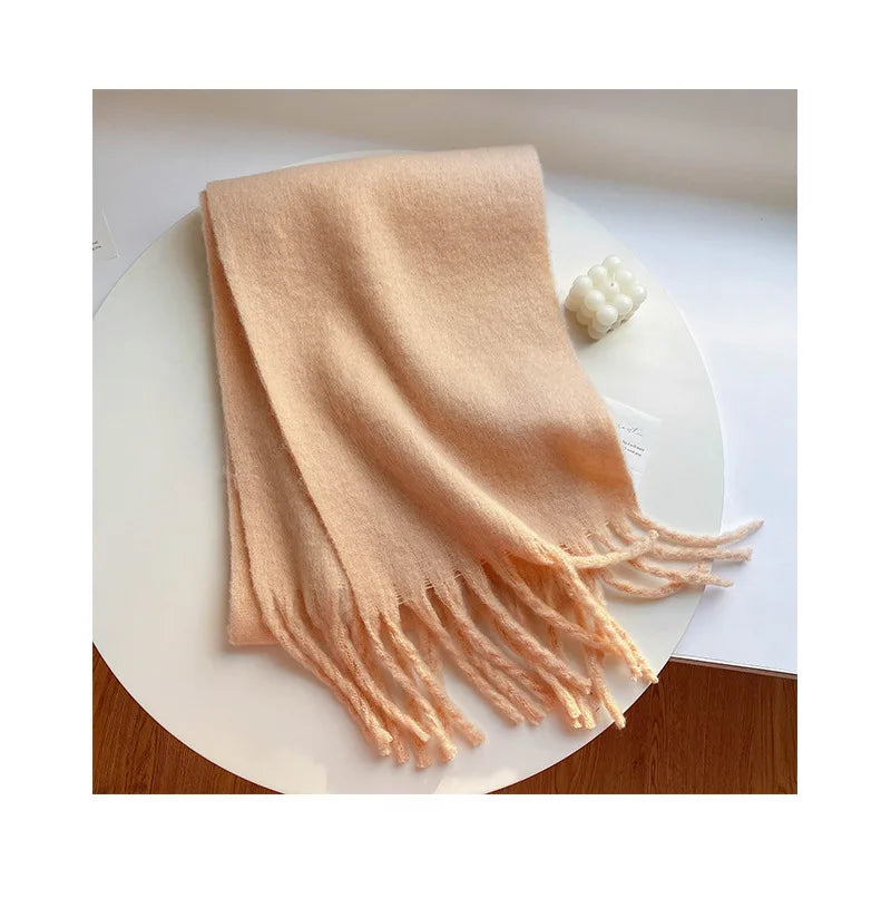 Luxury Cashmere Bright Solid Colors Scarf Winter Shawl