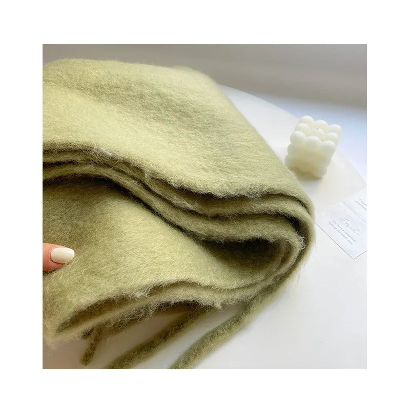 Luxury Cashmere Bright Solid Colors Scarf Winter Shawl