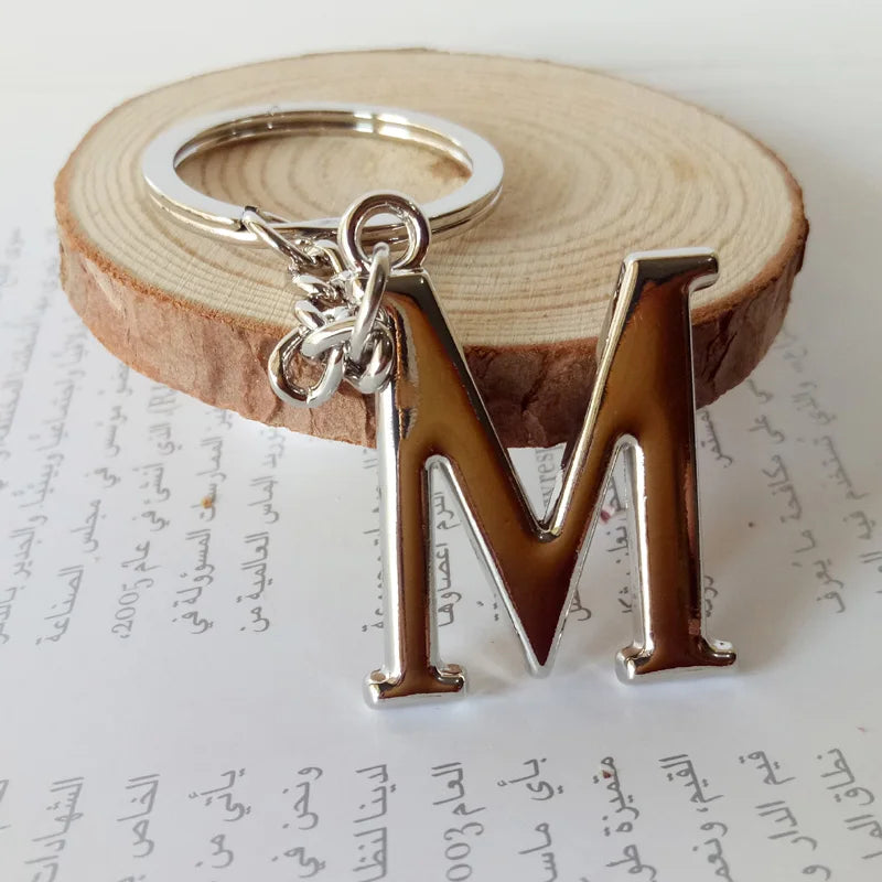 Metal DIY A-Z Letters key Chain