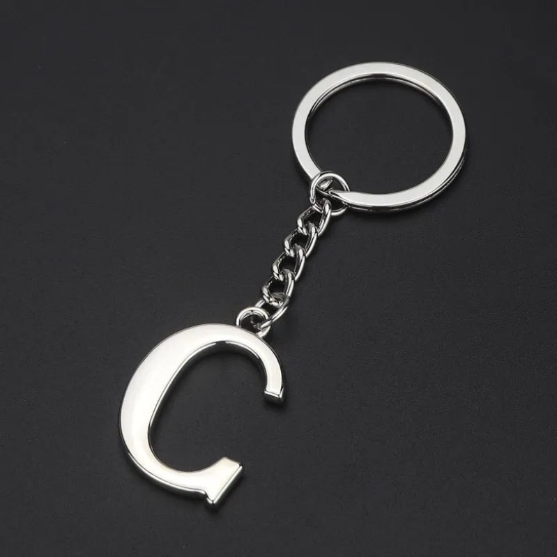 Metal DIY A-Z Letters key Chain